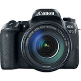 Canon EOS 77D DSLR Camera with 18-135mm USM Lens with Boya BY-MM1 Shotgun Video Microphone and Journey 34 DSLR Shoulder Bag (Black)
