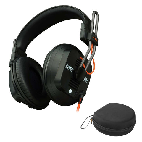 Fostex RPmk3 Series T50RPmk3 Stereo Headphones (Semi-Open Type) Bundle with Auray UHC-725 Headphones Case