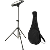 On-Stage DFP5500 Drum Practice Pad with Stand & Bag + On-Stage MW5A Wood Tip 5A Drumsticks (Pair) Bundle