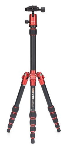 MeFOTO Classic Aluminum Backpacker Travel Tripod Kit - Red (A0350Q0R)