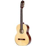Ortega Guitars 6 String Student Series Pro w/Arm Rest Solid Top Nylon Classical Guitar, Right (R55DLX)