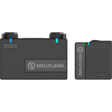 Hollyland LARK 150 Solo Wireless Microphone System (2.4 GHz, Black) Bundle with Fuzzy Windbuster and Mini to Mini Coiled Cable