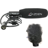 Azden SGM-250CX Short Shotgun Microphone (Shockmount, Phantom Only) Bundle with Azden SWS-CX Furry Windshield Cover