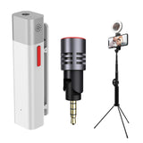SabineTek SmartMike+ S610 True Wireless Stereo Lapel Microphone (White) with Kellards Ring Light Selfie Stick