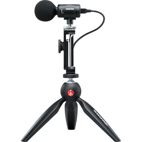 Shure MV88+ Video Kit with Digital Stereo Condenser Microphone for Apple and Android