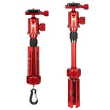 Sirui 3T-35R 2-Section Aluminum Table Top Tripod, 8.8lbs Capacity, 13inch Maximum Height, Red