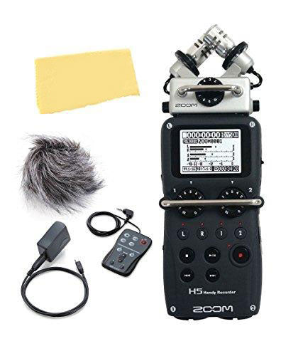 Zoom H5 Handy Recorder Bundle with APH-5 Accessory Pack, Polishing Cloth
