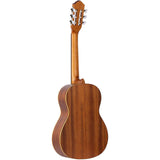 Ortega Guitars 6 String Family Series 3/4 Size Nylon Classical Guitar with Bag, Right-Handed, Spruce Top-Natural-Satin, (R121-3/4)