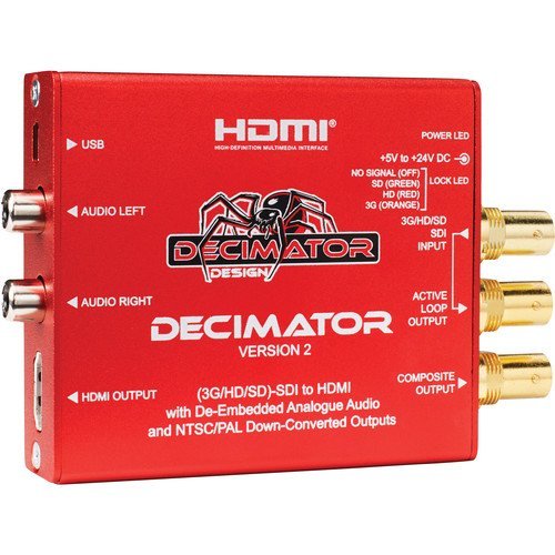 Decimator 2 3G/HD/SD-SDI to HDMI Converter ith Built-In NTSC/PAL Downscaler