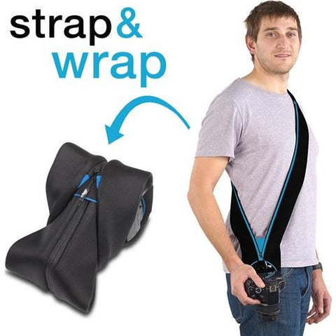 miggo Strap and Wrap for DSLR Cameras (Black and Blue)