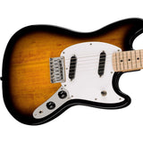 Squier Sonic Mustang Electric Guitar, with 2-Year Warranty, 2-Color Sunburst, Maple Fingerboard