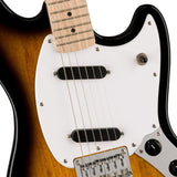 Squier Sonic Mustang Electric Guitar, with 2-Year Warranty, 2-Color Sunburst, Maple Fingerboard