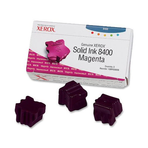 Xerox 108R00606 Magenta Solid Ink (3 Sticks, Phaser 8400-Series Printers)