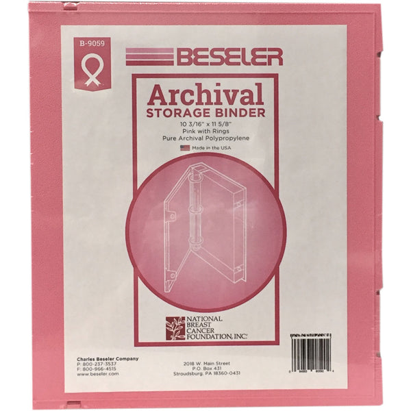 Besfile Archival Binder with Rings (Pink)