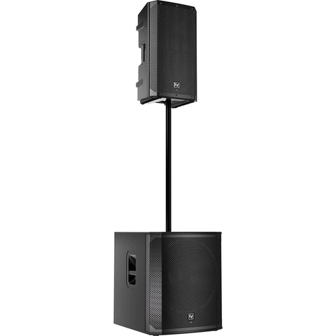 Electro-Voice ELX200-12SP 12" 1200w Powered Subwoofer Bundle with Electro-Voice ELX200-12P 12" Powered Speaker and Adjustable Subwoofer Attachment Shaft