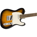 Squier by Fender Bullet Telecaster (Laurel Fingerboard, Brown Sunburst) Bundle with Fender 10ft Cable (Straight/Straight), Fender Guitar 12-Pack Picks, and Fender 2" Guitar Straps