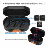 Rode Wireless Go - Compact Wireless Microphone System, Transmitter and Receiver Bundle with ZG-R30 Charging Case for Rode Wireless GO/Wireless GO II Microphone System