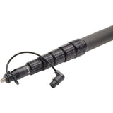 K-Tek KP6CCR 6' KlassicPro Graphite 6-Section Boompole with Internal XLR Coiled Cable, Side Exit