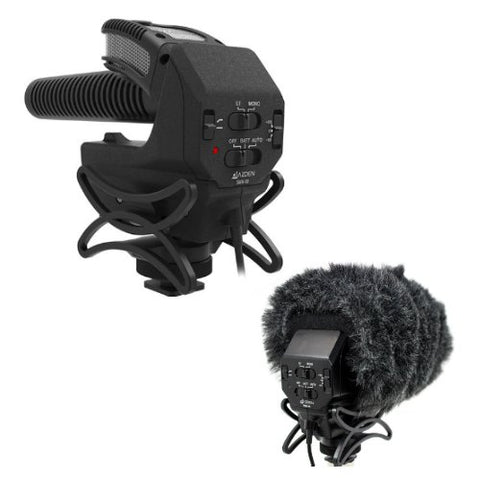 Azden SMX-30 Powered Stereo/Mono Shotgun Video Microphone with Windshield Cover