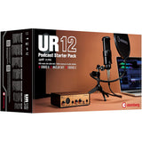 Steinberg UR12B PS Podcast Starter Pack with Mic, Mic Stand, and Pop Shield