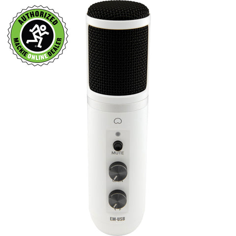 Mackie EM-USB EleMent Series USB Condenser Microphone (Limited Edition White)