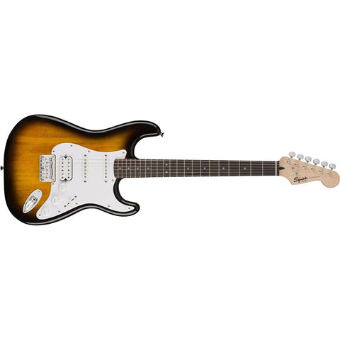 Squier by Fender Bullet Stratocaster Beginner Hard Tail Electric Guitar - HSS - Brown Sunburst