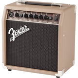 Fender Acoustasonic 15 Guitar Amplifier (2313700000) Bundle with Fender 13ft Straight/Straight Joe Strummer Instrument Cable (Drab Green)