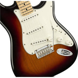 Fender Player Stratocaster Electric Guitar (Maple Fingerboard, 3 Color Sunburst) Bundle with Fender Pro 10ft Instrument Cable (Straight/Straight), Fender Guitar 12-Pack Picks, and Fender 2" Guitar Straps