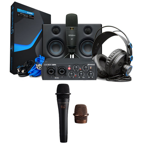 PreSonus AudioBox Studio Ultimate Bundle 25th Anniversary Edition with Blue enCORE 200 Vocal Microphone