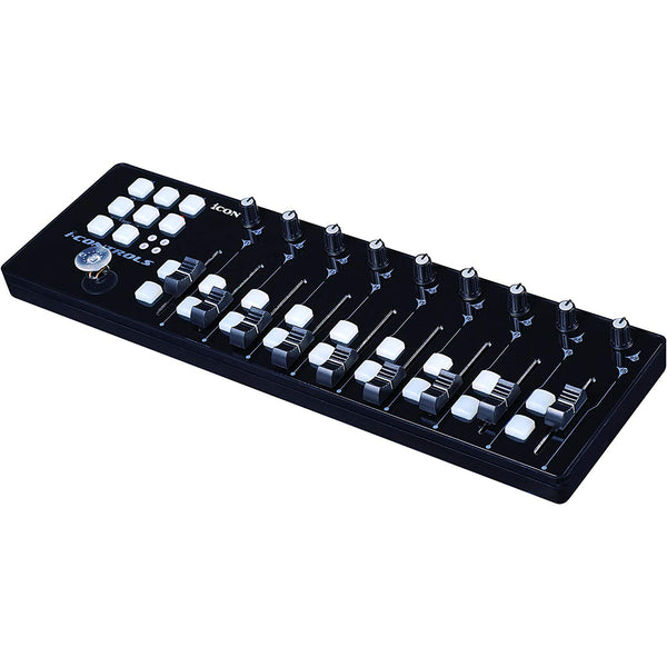 Icon i-Controls Portable 9-Fader Multi-Controls with Joysticks USB MIDI Controller