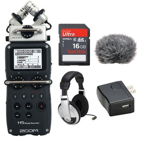 Zoom H5 Handy Recorder Kit w/ Windbuster, Adpater, Headphones & Memory Card