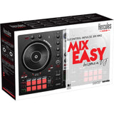 Hercules DJ Control Inpulse 300 2-Deck USB DJ Controller for Serato DJ Lite and DJUCED Bundle with Mackie CR3-X  Multimedia Monitors (Pair, Black) and 6' Mini to RCA Cables