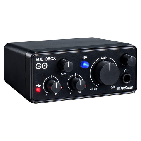 PreSonus AudioBox GO Ultracompact USB Type-C Audio Interface with Studio One DAW Recording Software, Music Tutorials, Sound Samples and Virtual Instruments