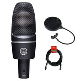 AKG C3000 Studio Microphone with XLR-XLR Cable and Pop Filter