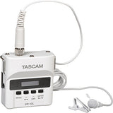 Tascam DR-10L Micro Linear PCM Digital Audio Recorder with Lavalier Microphone - White