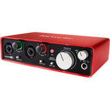 Focusrite Scarlett 2i2 USB Audio Interface (2nd Gen) with MXL 550/551 Microphone, Polsen HPC-A30 Headphones & XLR Cable Bundle