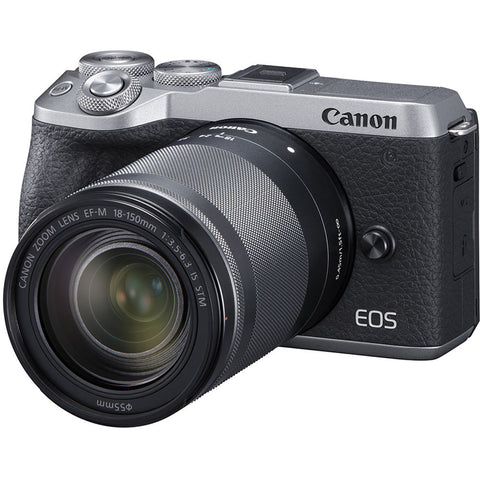 Canon EOS M6 Mark II Mirrorless Digital Camera with 18-150mm Lens and EVF-DC2 Viewfinder (Silver)