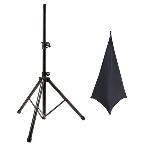 On Stage SS7761B All-Aluminum Tripod Speaker Stand with SSA100 Speaker/Lighting Stand Skirt (Black)