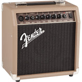 Fender Acoustasonic 15 Guitar Amplifier (2313700000) Bundle with Fender 13ft Straight/Straight Joe Strummer Instrument Cable (Drab Green)