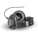 AKG K553 MKII Closed-Back Studio Headphones, Black Bundle with Headphones Holder & Mini to Mini Cable