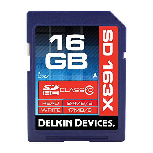 Delkin 16 GB Secure Digital (SD) PRO Class 10 163X Memory Card DDSDPRO3-16GB