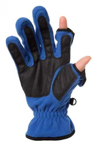 Freehands Ladies Unlined Fleece Gloves Medium Blue