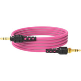 Rode NTH-100 Professional Closed-Back Over-Ear Headphones Bundle with Rode NTH-Cable (Pink, 3.9') and Auray Headphones Holder