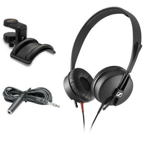 Sennheiser HD 25 LIGHT Monitor Headphones with Headphone Holder & 10' Extension Cable