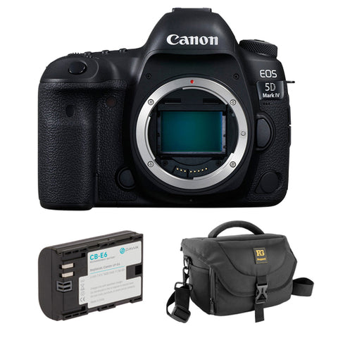 Canon EOS 5D Mark IV DSLR Camera (Body Only) with LP-E6 Lithium-Ion Battery Pack and Journey 34 DSLR Shoulder Bag