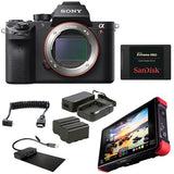 Sony Alpha a7R II Mirrorless Digital Camera (Body Only) with Atomos 7" Recording Monitor, Power Kit, HDMI Coiled Cable, 480GB SSD and Powered Docking Station