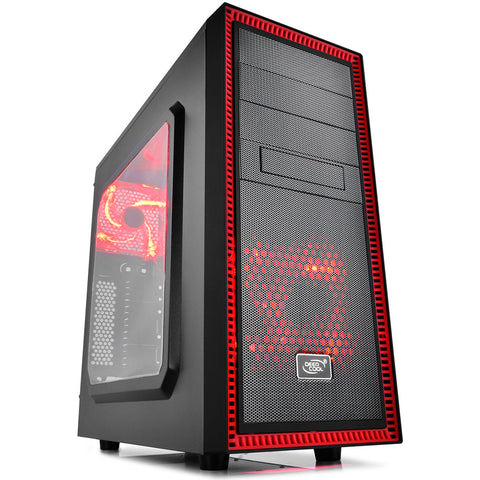 Deepcool Tesseract Mid-Tower Case (Black / Red, Window)