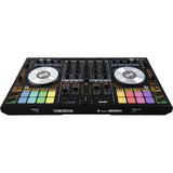 Reloop MIXON 4 DJ Controller with R100 Stereo Headphones, Mini Stereo Cable 3' & XLR Cable Bundle