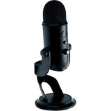 Blue Yeti USB Microphone (Blackout) with HPC-A30 Studio Monitor Headphones & Pop Filter Bundle