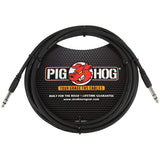 Pig Hog PTRS10 High Performance 1/4" TRS Instrument Cable, 10 Feet (2-Pack)